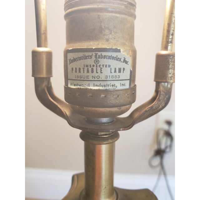 Mid 20th Century Westwood Hollywood Regency Glass and Brass Column Lamps For Sale - Image 17 of 17