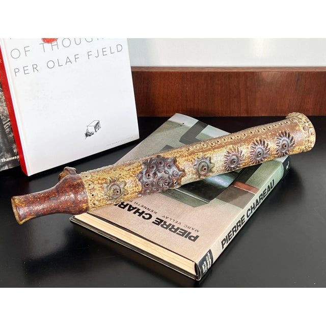 Mid 20th Century Vintage Brutalist C.1960's Sculptural Ceramic Vase by Frank Colson For Sale - Image 5 of 11