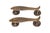 A pair of fish shaped door handles or cabinet pulls made of brass with an antique finish. Cast with delicate scales and...