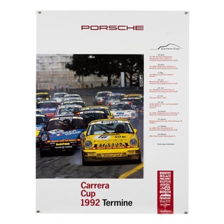 Porsche Carrera Cup Termine Poster by Atelier Susanne Lagally, 1992 For Sale
