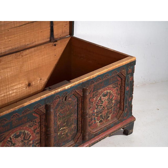 Hand Painted Trunk, 1847 For Sale - Image 9 of 18