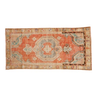 Vintage Distressed Oushak Rug Runner - 2'4" x 4'9" For Sale