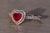 The 87th Avenue: Heart Shaped Natural Ruby and Double Halo Natural Diamond Ring For Sale - Image 4 of 10
