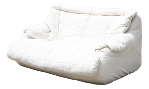 Vintage Sofa in Foam and White Fabric, 1970s