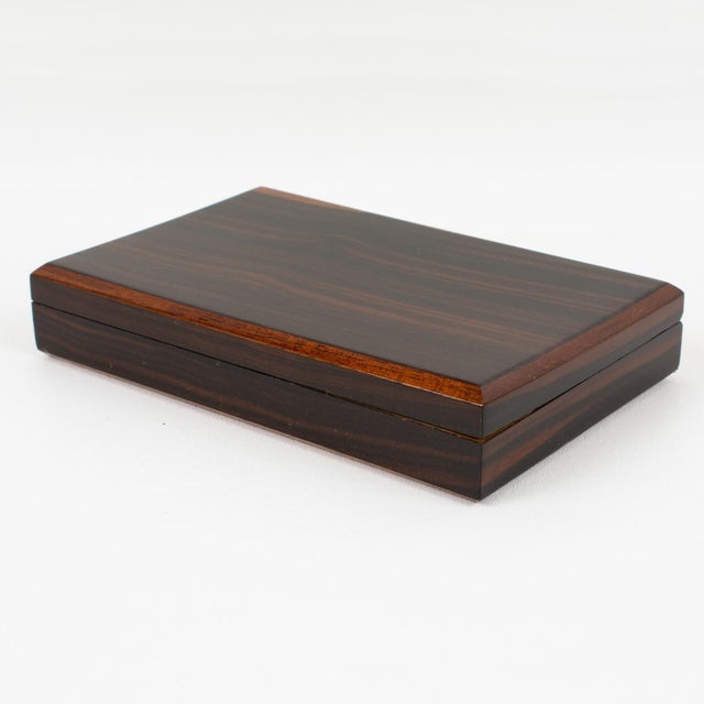 Art Deco Macassar Wood Decorative Lidded Box, circa 1930 For Sale - Image 10 of 12