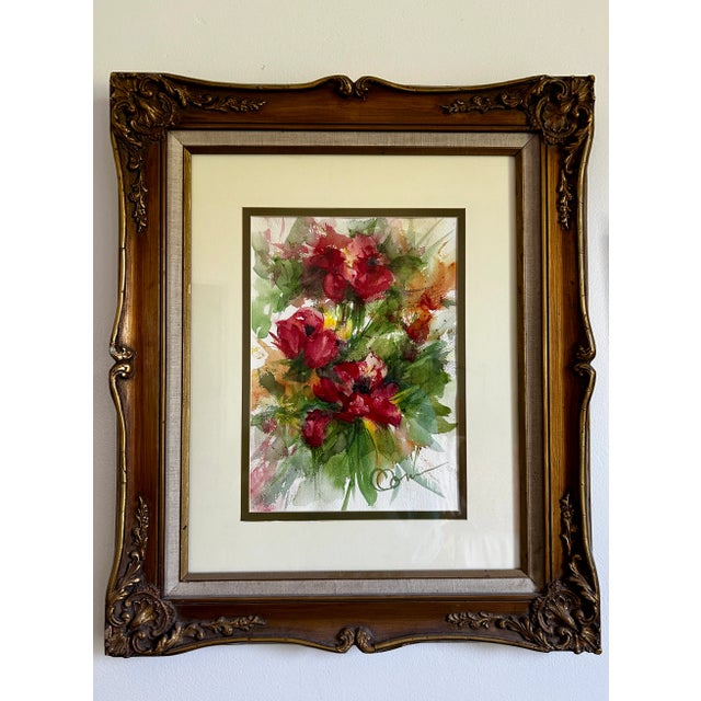 Giclee Fine Art Print “Red Poppies” Watercolor Painting For Sale - Image 4 of 5