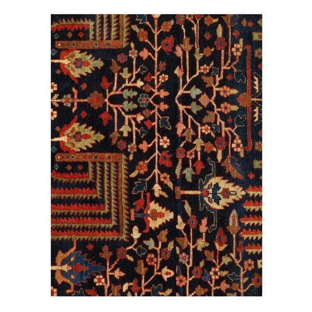 Antique room sized Persian Farahan carpet D10509 by Pasargad Beautiful Blue Background Room Size Antique Persian Sarouk...