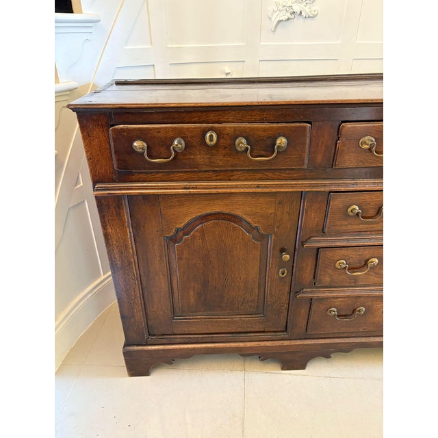 Wood Antique George III Welsh Sideboard in Oak, 1750 For Sale - Image 7 of 11