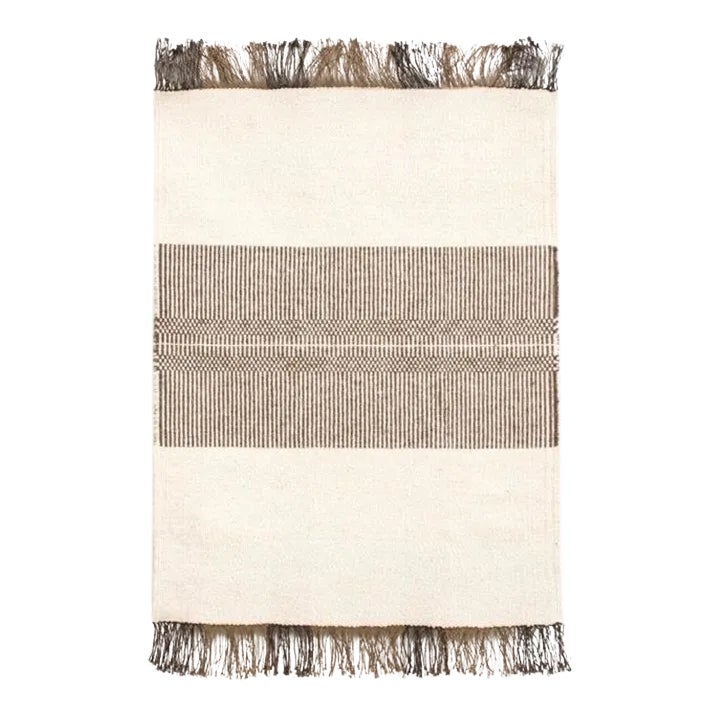 Vintage Mid Century Modern Artisan-Crafted Handmade Wool Rug | Chairish