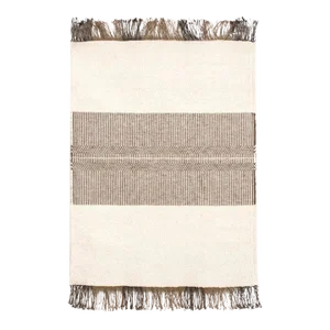 Vintage Mid Century Modern Artisan-Crafted Handmade Wool Rug