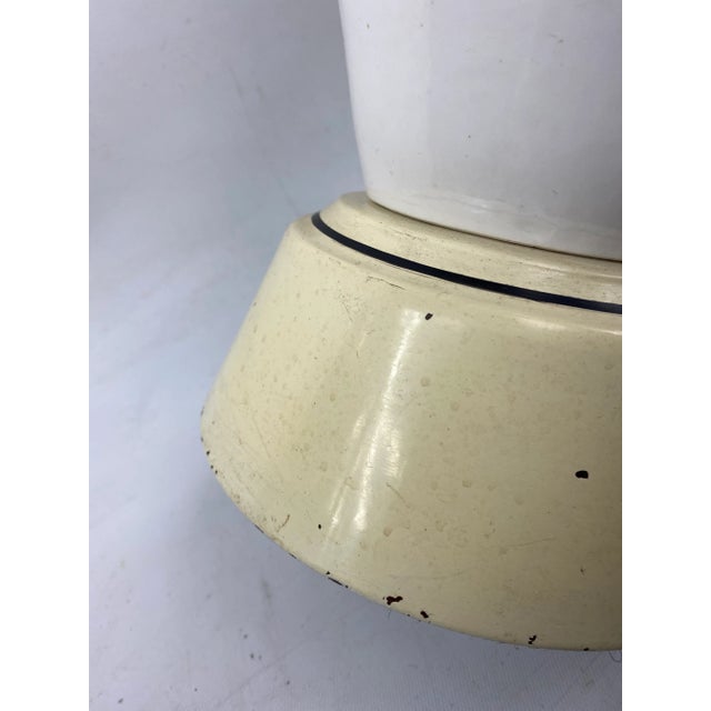 Large Mid-Century Ceramic White Table Lamp For Sale - Image 10 of 13