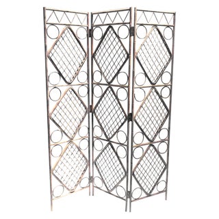 Bamboo Tri Folding Screen For Sale