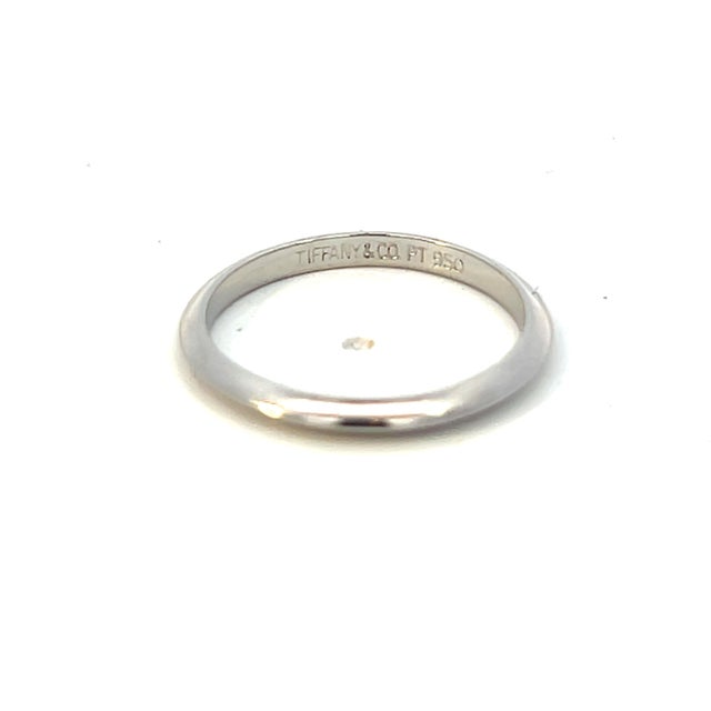 Tiffany and Co. Late 20th Century Tiffany & Co Estate Wedding Band Platinum, Size 7.5 For Sale - Image 4 of 7