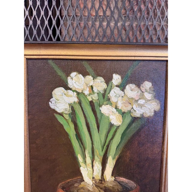 2020s 21th Century Oil on Canvas Paperwhites For Sale - Image 5 of 6