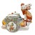 Mid-Century Modern Large Scale Mid-Century Italian Majolica Camel Figural Centerpiece With Chinoiserie Floral Covered Jars For Sale - Image 3 of 11