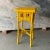 Wood 1980s Vintage Bright Yellow Wicker Side Table For Sale - Image 7 of 7