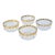 Mid 20th Century French Golden Diamond-Patterned Glass Bowls- Set of 4 For Sale