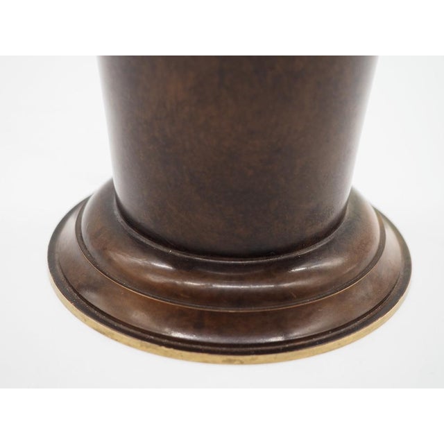 Art Deco Bronze Vase Ystad Metal/Bronze Sweden 1940s from Ystad-Metall For Sale - Image 4 of 9