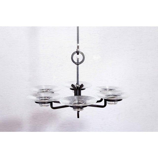Art Deco Chandelier attributed to Erik Höglund, 1960s For Sale - Image 3 of 16