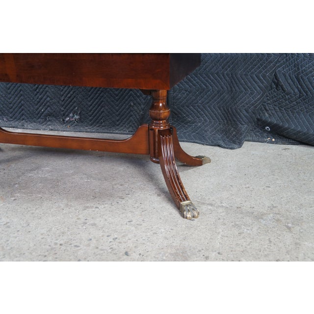 Late 20th Century Late 20th Century Bombay Company Mahogany Drop Leaf Duncan Phyfe style Coffee Table Console For Sale - Image 5 of 10