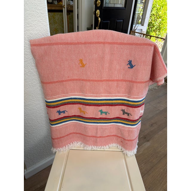 Vintage Bohemian Embroidered All Cotton Tablecloth or Throw For Sale - Image 9 of 11