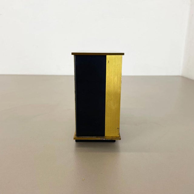 Vintage Modernist Metal Brass Table Clock from Diehl Dilectron, Germany, 1960s For Sale - Image 12 of 18