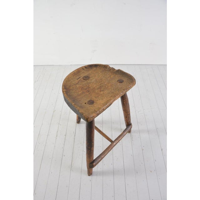 Rustic Brown Bar Stool For Sale - Image 3 of 9