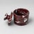 Handcrafted Marble Salt Cellar Set of 2 – Red Marble Lidded Storage Jars For Sale In New York - Image 6 of 8