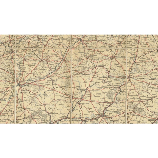 1900 - 1909 Antique Touraine Cycling Map by Edward Stanford, 1902 For Sale - Image 5 of 11