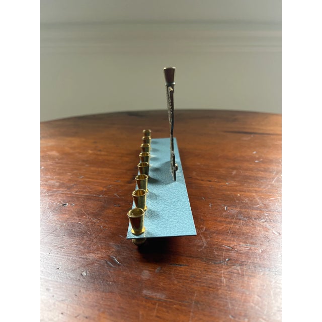 Vintage Israeli Petite Menorah For Sale - Image 4 of 7