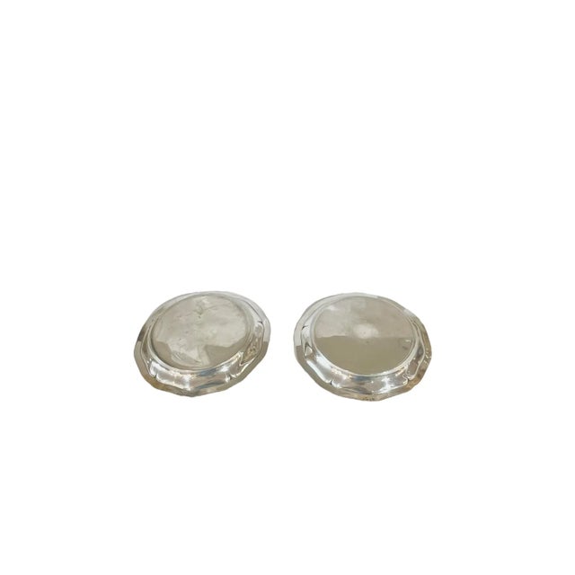 Mid 20th Century Pair Vintage Christofle French Silver Plate Wine Bottle Coasters For Sale - Image 10 of 12