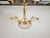 Antique Art Deco Glass and Bronze Chandelier, France, 1930s For Sale - Image 11 of 14