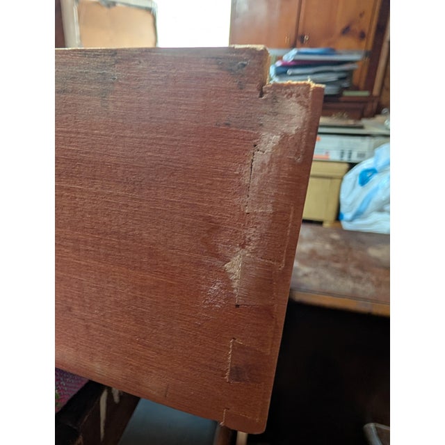Antique National Furniture Company Walnut Vanity, Mirror & Bench, Mount Airy Nc , 3 Pieces For Sale In Raleigh - Image 6 of 18