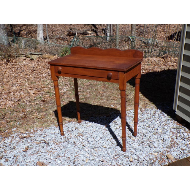 Vintage Maple Country Farmhouse Console Server Dressing Table Writing Desk For Sale - Image 11 of 14