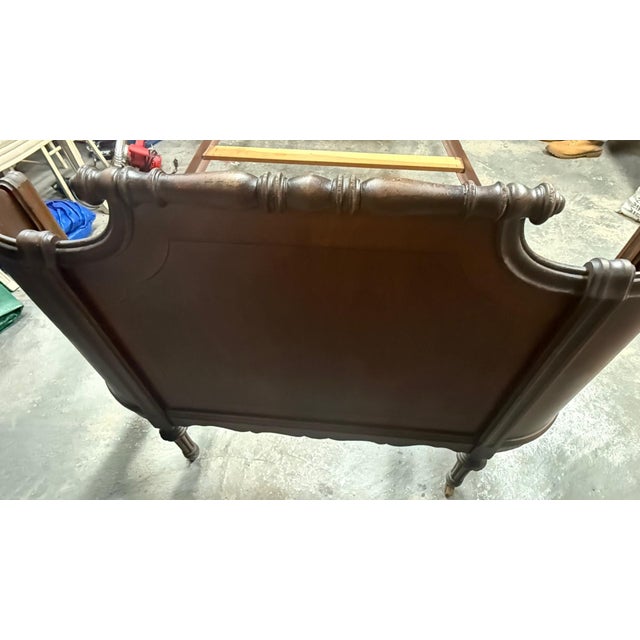 American Antique Turned Wood Twin Bed Frame For Sale - Image 3 of 9