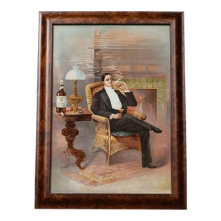 Late 19th Century "The Club Cocktails" Tin Litho Advertising Sign For Sale
