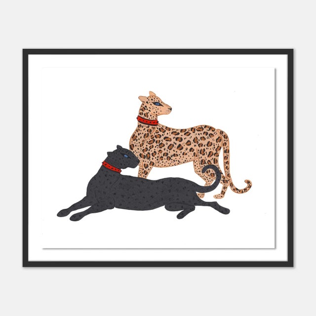 Contemporary Dolly & Jean by Willa Heart in Black Framed Paper, XS Art Print For Sale - Image 3 of 3
