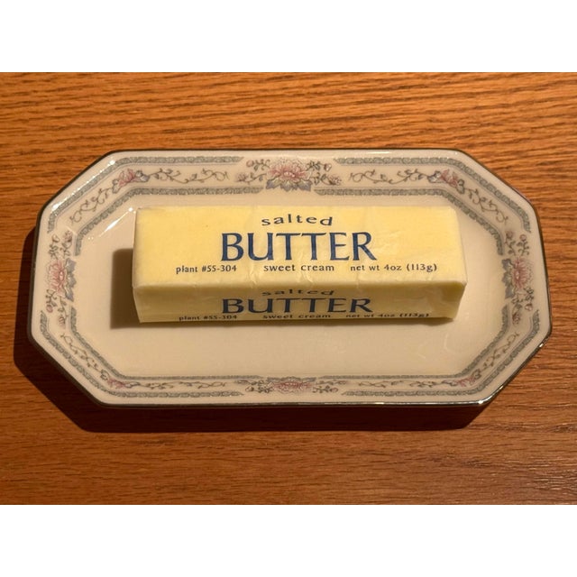 Exquisite Lenox Fine China Charleston Butter Tray Dish Platninum Trim Vintage 1980's For Sale - Image 10 of 12