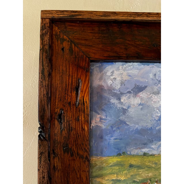 2020s "Storm Rolling In" ~ Lorie Batson, Original Oil Painting. A Quiet Prairie Scene That Captures Prong Horn Grazing Under a Dramatic Colorado Sky. For Sale - Image 5 of 8