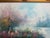 Textile Late 20th Century Large Impressionist Landscape Oil Painting Signed Bachmann Lakeside Garden For Sale - Image 7 of 12