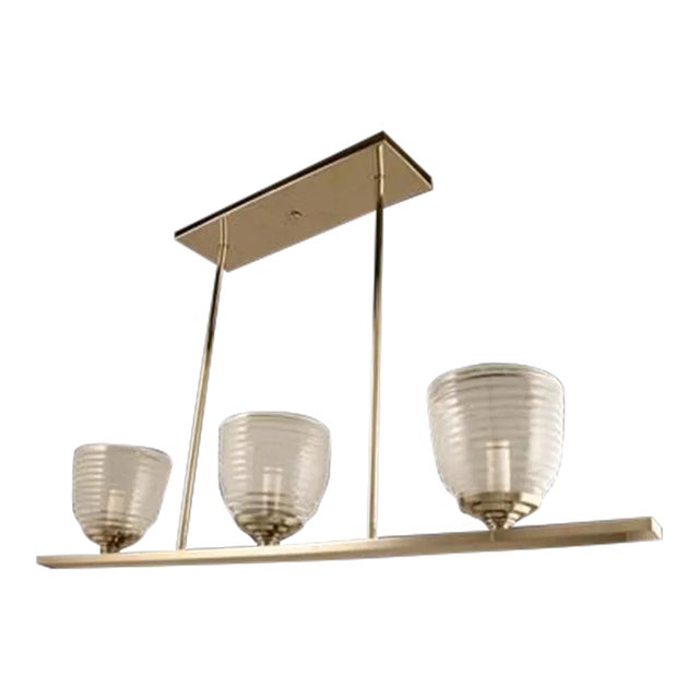 Murine Pendant in Brass Finish For Sale