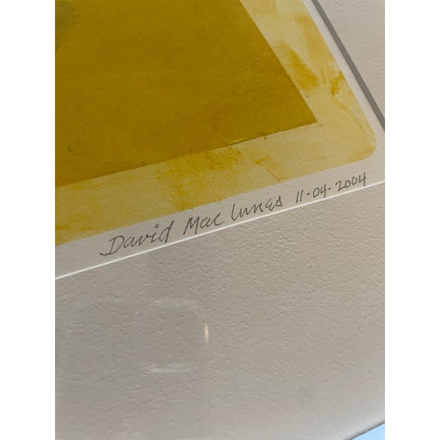 Contemporary “Clockwise” by David Mac Innes – Signed Monoprint, 2004 – 25 X 32 – Custom Framed For Sale - Image 4 of 12