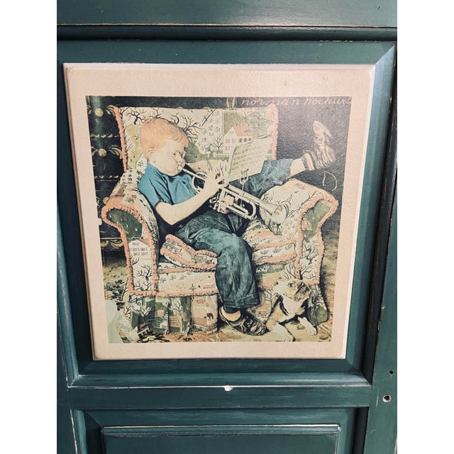 1990s Vintage Stanley Furniture Norman Rockwell Collection Armoire | Saturday Evening Post Cabinet For Sale - Image 5 of 6
