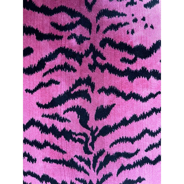 Textile Left Side Island Sofa in Tiger Velvet by Donghia For Sale - Image 7 of 9