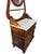 Victorian Walnut Marble Top Washstand With Swivel Mirror & Lion Head Pulls For Sale - Image 9 of 12