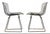 Knoll Mid 20th Century Black Aluminum Dining Chairs Attributed to Bertoia for Knoll- Set of Four For Sale - Image 4 of 12