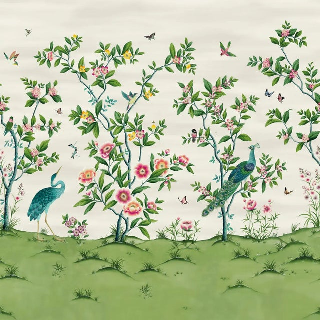 Harlequin Florence Wallpaper in Fig Blossom/Apple/Peony - a Sample For Sale