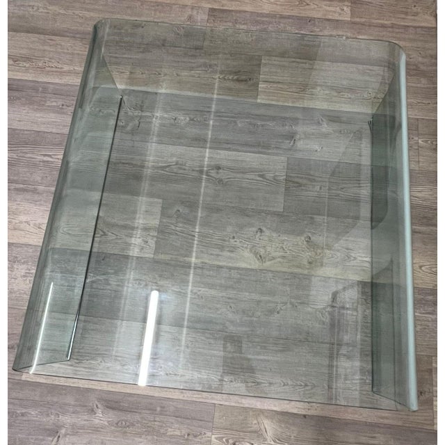Square Tempered Glass Low Table from Fiam-Pesaro For Sale - Image 3 of 8