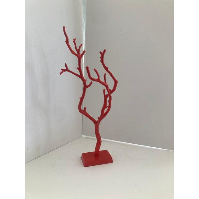 Hollywood Regency Coral Faux Metal Sculpture For Sale - Image 3 of 10