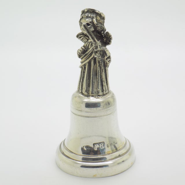 Vintage Italian Handmade Genuine Silver Angel Bell by Brandimarti, 1980s For Sale - Image 4 of 13